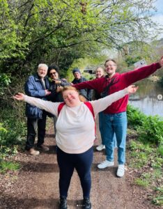 Attendees on a wellbeing walk