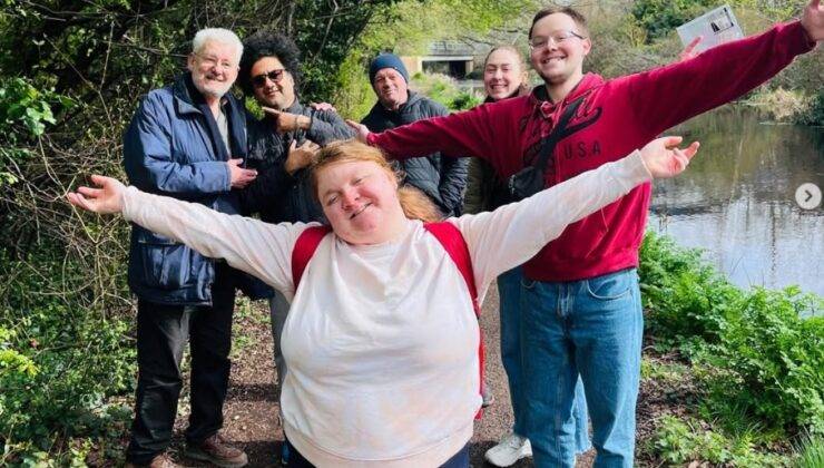 Attendees on a wellbeing walk